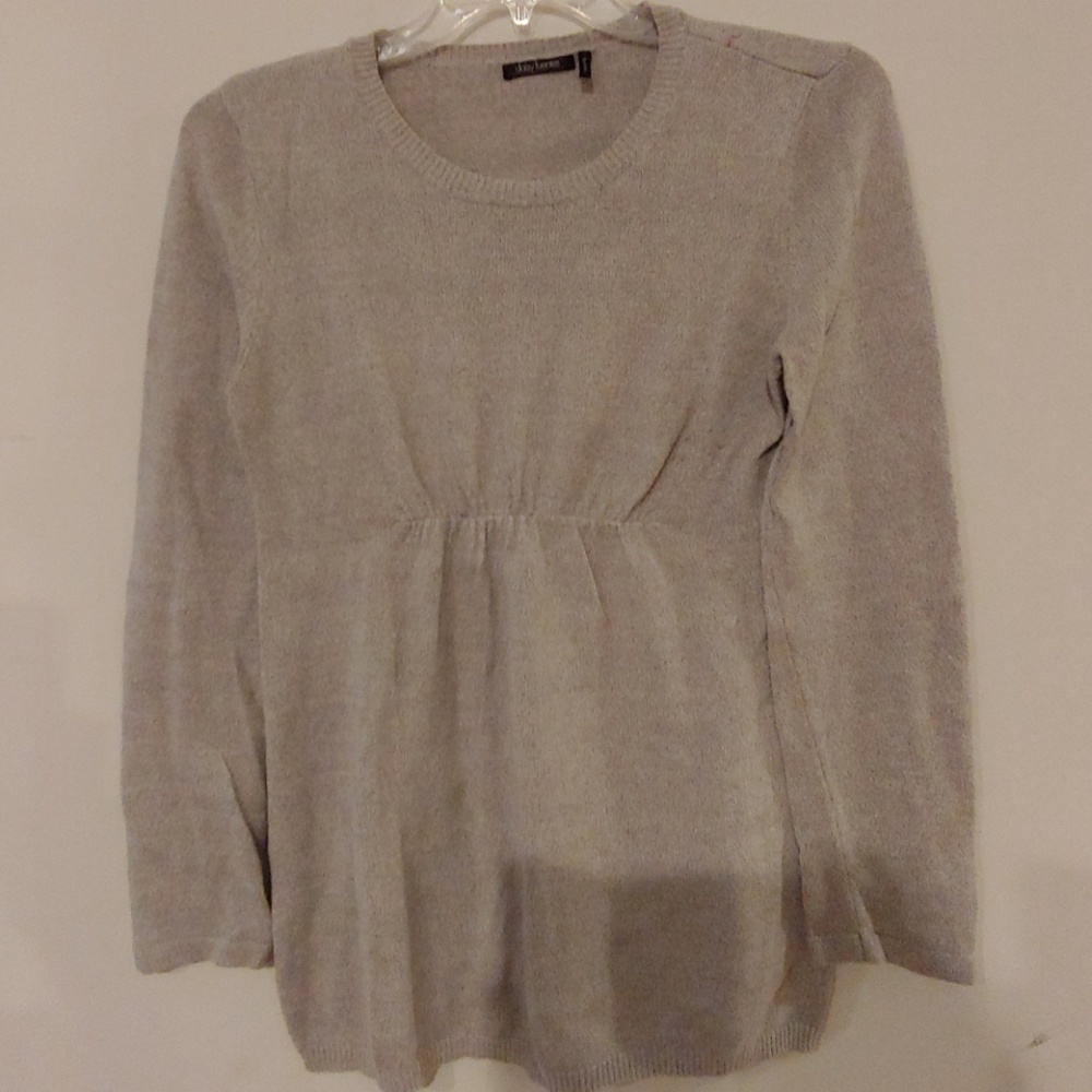Gray tunic sweater